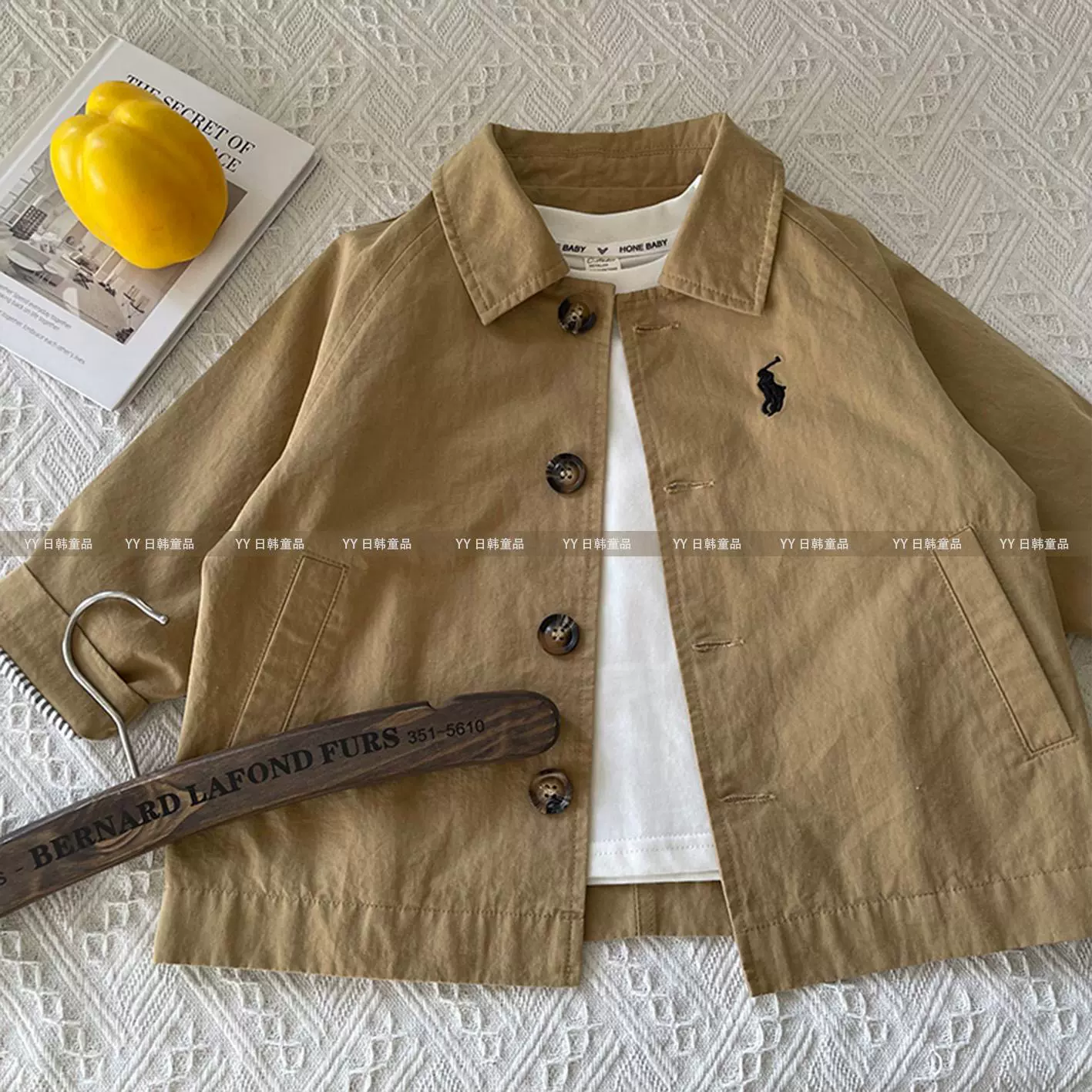 儿童纯色风衣外套春秋季2024新款男女童中长款风衣宝宝上衣外套