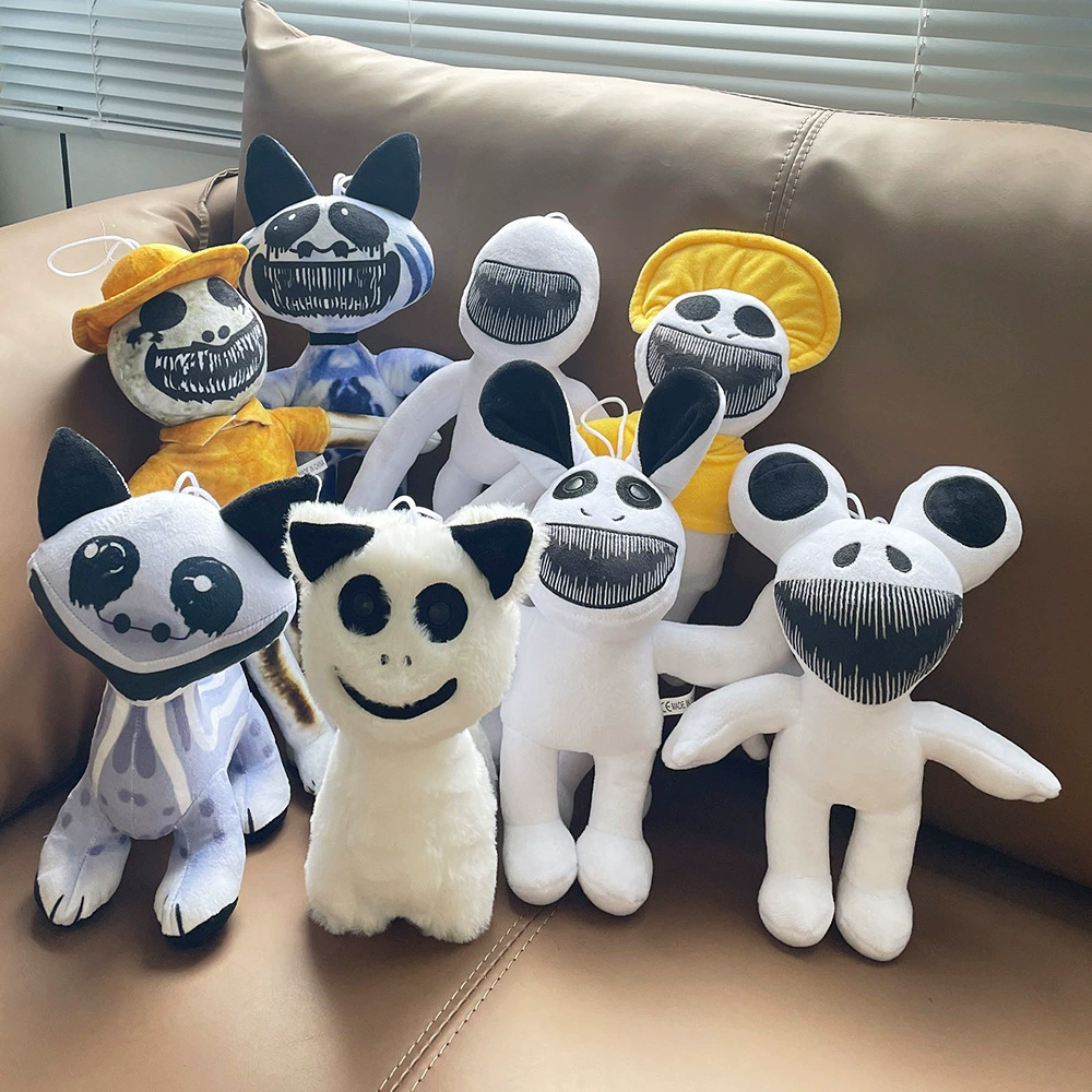 Assorted plush monster dolls - soft toy characters, OPP vacuum-pack packaging, colors