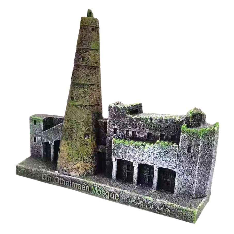 Resina pared Castillo micro paisaje acuario pecera paisaje natación peces jugar escondite decoración del escritorio de la casa