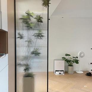 Modern Simple Long Glass Screen Partition Living Room Shielding Stainless Steel Water Ripple Water Cube Tempered Net Batch Direct Sale