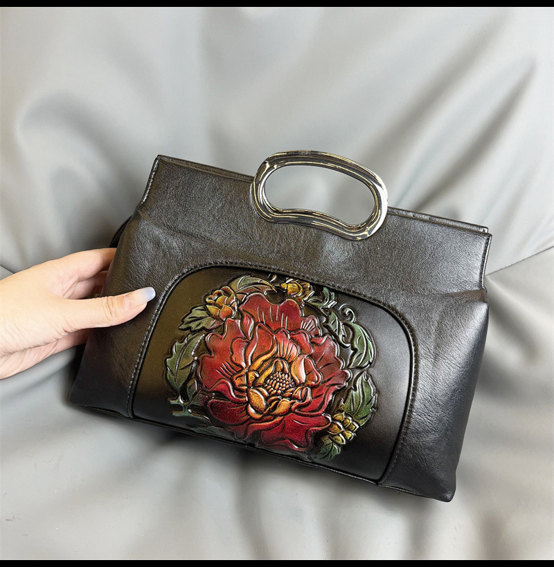 Nuevo bolso de mujer chino textura de gran capacidad 2024 nuevo bolso de madres de mediana edad atmósfera retro cheongsam bolso de hombro