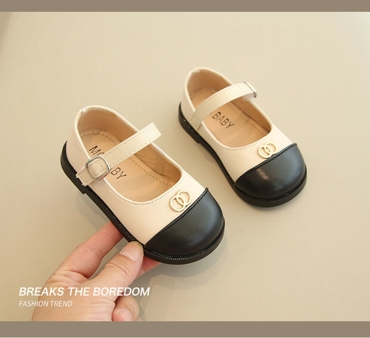 2024 Autumn New Korean Edition Children's Colored Soft Sole Fashion Small Leather Big Boy Princess Shoes, Baby Single_voghion.com