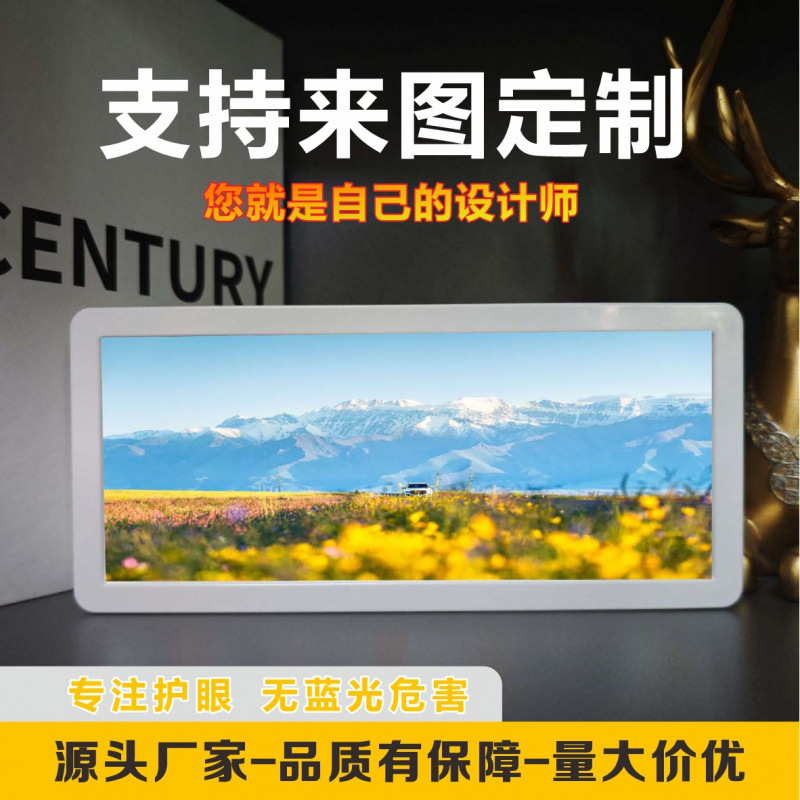 Customized 3D Light Painting Mirror Luminous Painting Desktop Inspirational Scenery Led Night Light Ornaments Table Lamp Wholesale