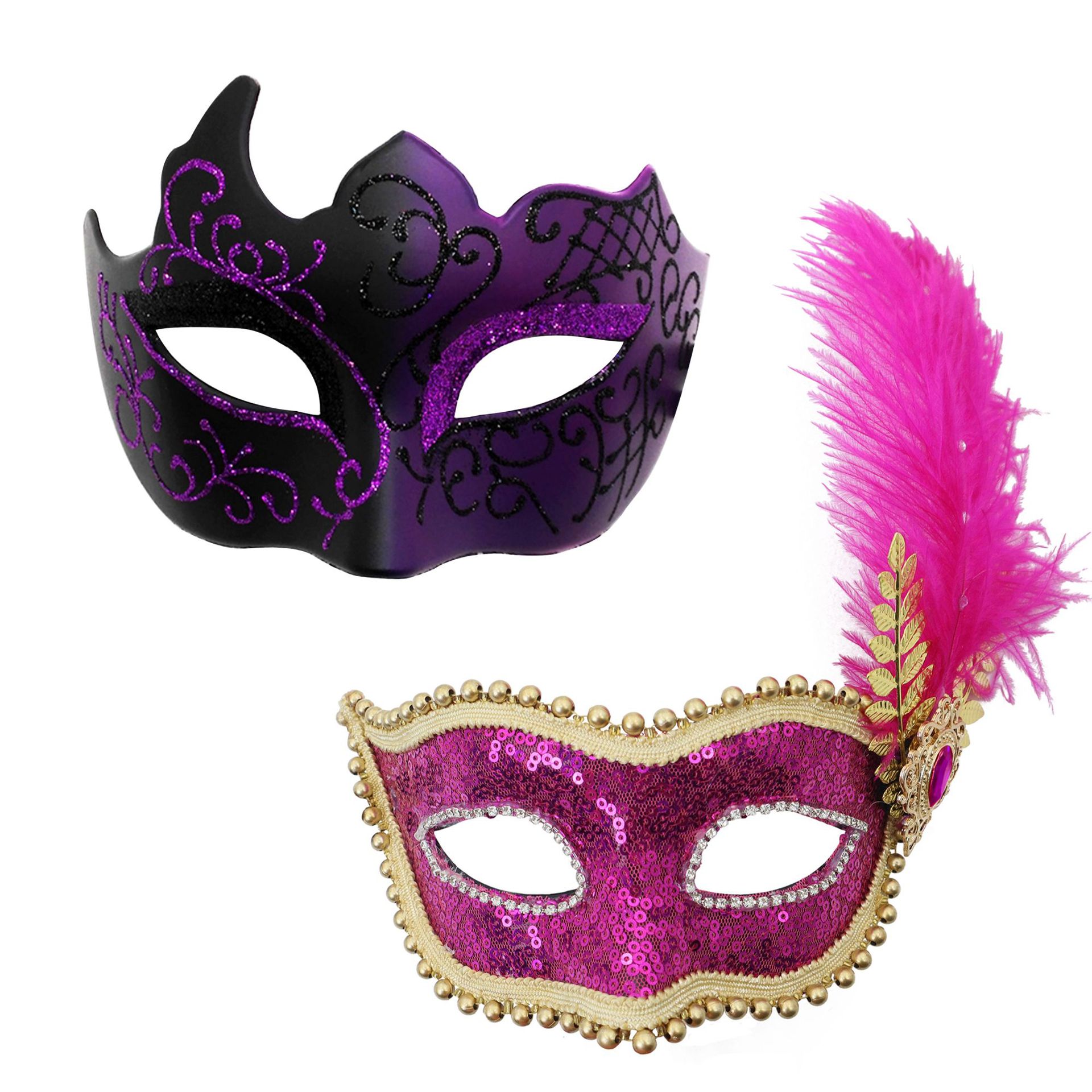 Amazon venta caliente carnaval borde lateral plumas metálicas mariposas retro máscaras de mitad de cara romana baile de maquillaje