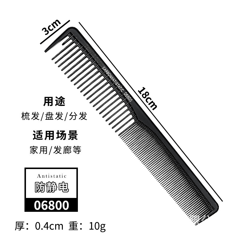 Fuente fabricante transfronterizo Tapa de Tony Venta caliente transfronteriza Peluquería Herramientas de peluquería Venta caliente Peine de cola puntiaguda Exceptor de permanente de dientes densos