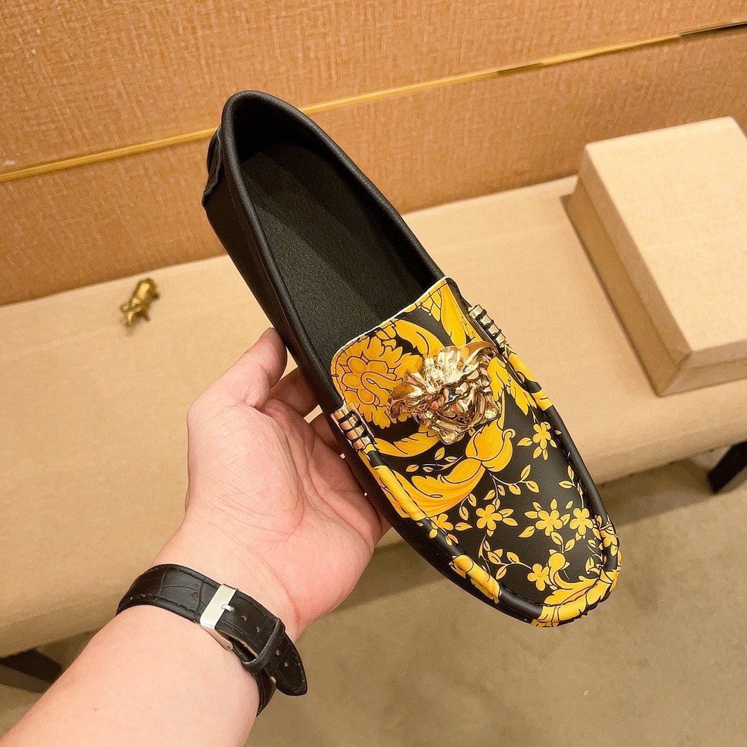 2025 nuevos zapatos transfronterizos Bean para hombres, zapatos de cuero genuinos, zapatos de cuero casuales, zapatos de hombre