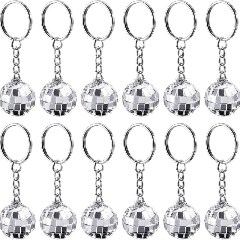 Cross-border DISCO disco mirror ball keychain pendant, creative reflective ball keychain pendant, wholesale gift items