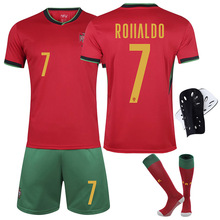 2425葡萄牙主场球衣欧洲杯足球服套装CR7号8号B费儿童运动套装