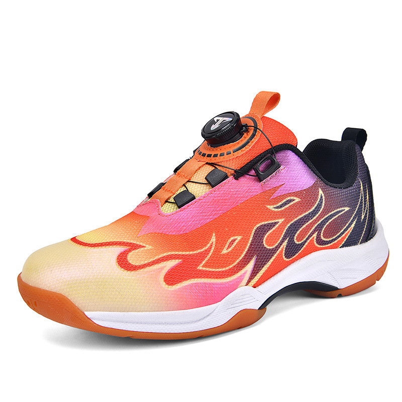 Nuevos zapatos de bádminton infantiles Beacon transfronterizos jóvenes ligeros respirables y amortiguadores botones giratorios zapatos de tenis de mesa
