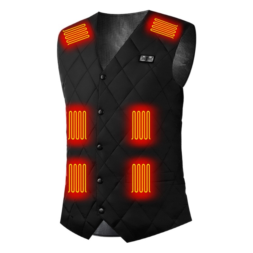 Distrito 16 Chaleco de calefacción inteligente invierno cálido Chaleco de calefacción eléctrica USB temperatura constante hombres y mujeres chaleco transfronterizo exclusivo