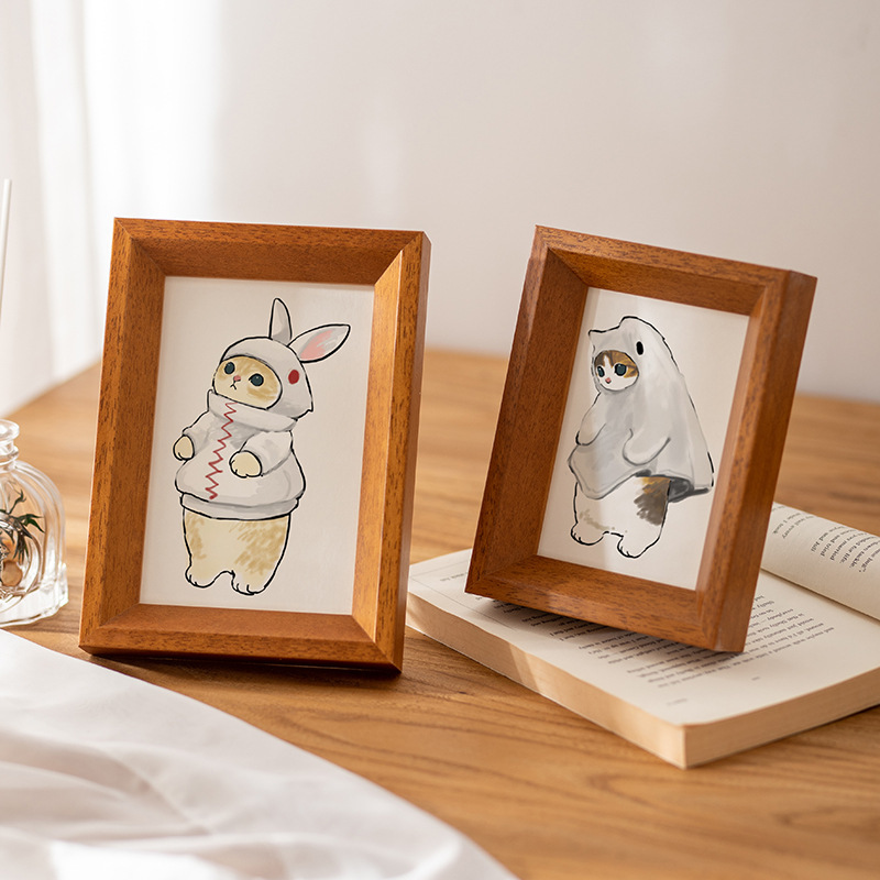 Simple Creative Solid Wood Photo Frame Pet Memorial 6-inch Photo Frame Pine Desktop Mounted Living Room 8 Factory Wholesale Simple Creative Solid Wood Photo Frame Pet Memorial 6-inch Photo Frame Pine Desktop Mounted Living Room 8 Factory Wholesale