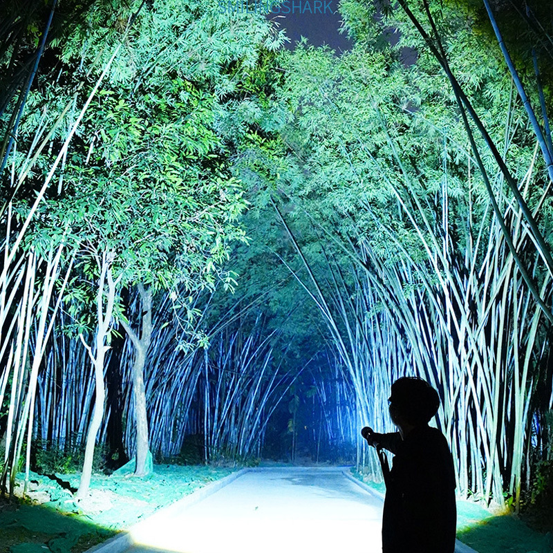 Tiktok caliente super grande linterna láser blanco super brillante de largo alcance led multifunción recargable al aire libre Sky Gun