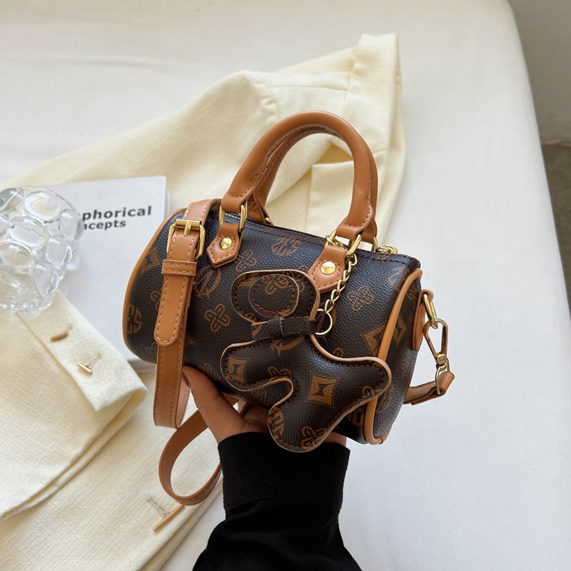 Bolso de Mano Estilo Coreano para Chicas, con Estampado de Dibujos Animados, Bolso Tipo Almohada, Nuevo Modelo 2024, Gran Capacidad, Bandolera