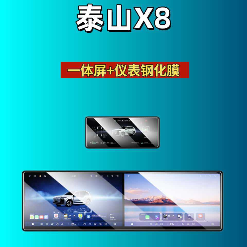Suitable for 26 Models of Lantu Taishan X8 Screen Tempered Film, Navigation Central Control Display Interior Modification Car Tempered Film