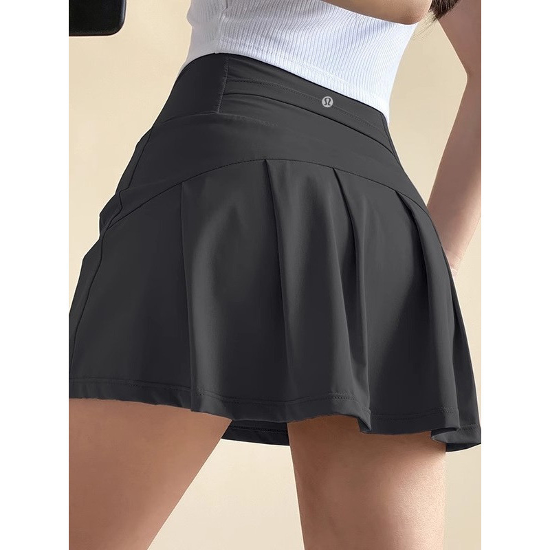 Lulu-Style Original Short Skirt with Anti-Exposure Design, High-Waisted, Butt-Lifting, Breathable Sports Yoga Running Tennis Skirt for Women