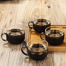 玻璃杯子家用水杯茶杯耐熱帶把手蓮花杯花茶杯茶具套涼水壺茶壺
