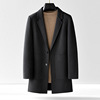 冬季新款 轻奢绅士羊毛双面呢男士休闲大衣中长款外套男 77306|ms