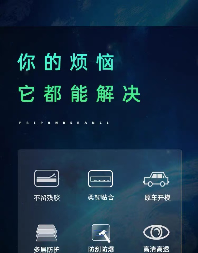 Suitable for BYD Seal 07dmi: interior protection screen film, center console film, TPU interior trim and modification parts
