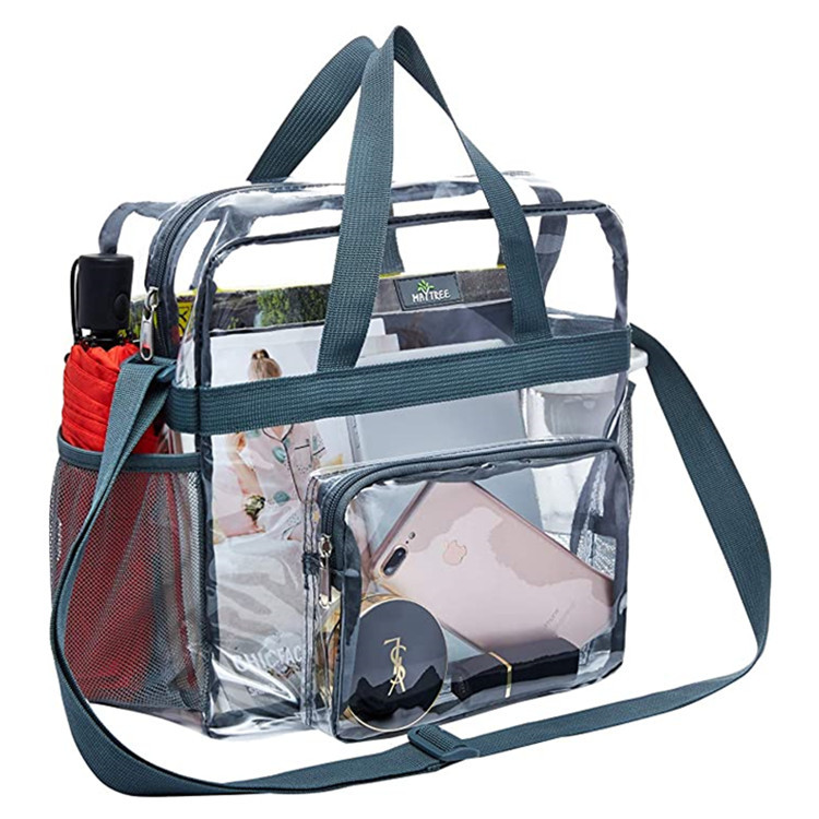 211g Weight Zipper Closure Type Top Handle Strap Type Unisex All Seasons Pvc Fashion Travel Bag