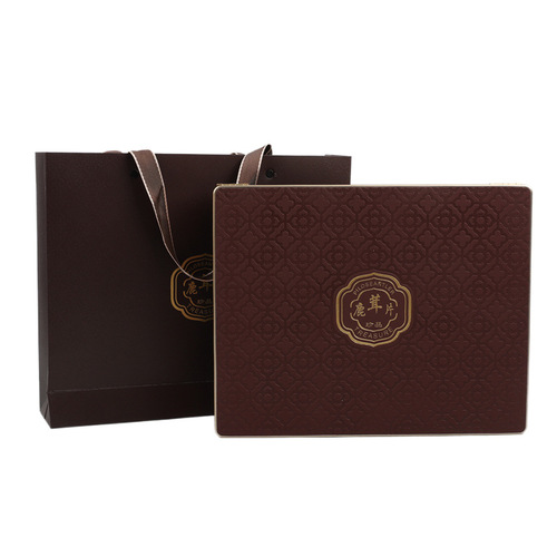 New leather-coated deer antler slices packaging box 25g 50g plastic sika deer antler slices gift box gift box empty box wholesale