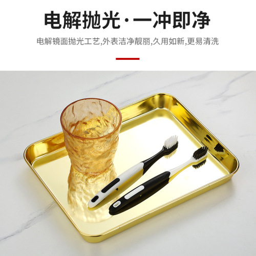 304 stainless steel flat bottom tray rice noodle tray, dumpling square tray, rectangular golden Korean barbecue tray, cold skin steaming tray