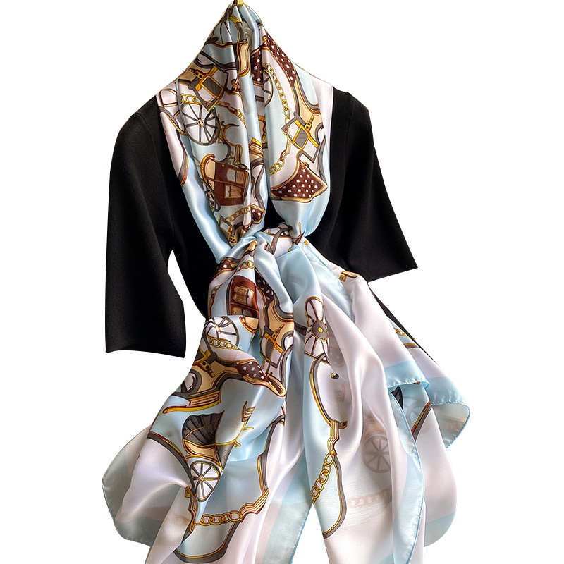 New Summer Scarf Women's Korean Edition Versatile Thin Scarf for Travel Sun Protection Shawl Multi use Long Imitation_voghion.com