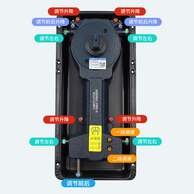 H-818玻璃门地弹簧有框无框135度双定位通用型液压地弹簧厂家批发|undefined