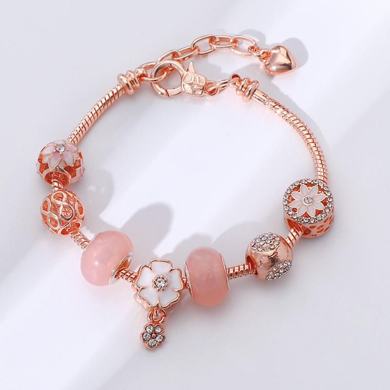 creative design golden copper universal bracelet with zircon