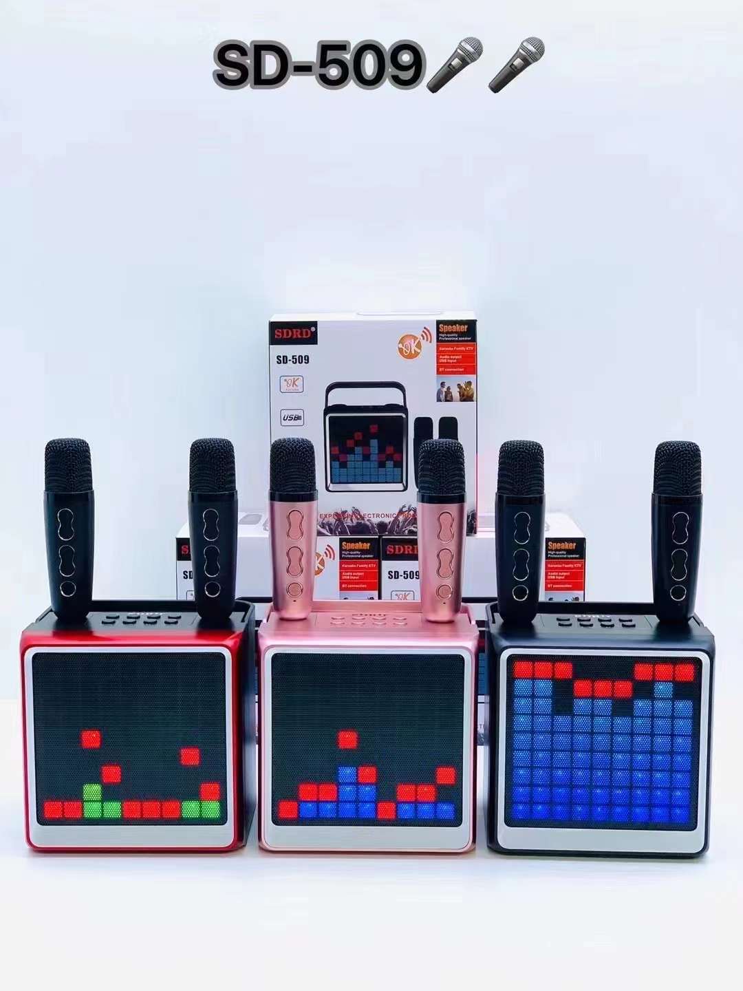 Bluetooth Karaoke Microphone Portable Wireless Outdoor Speaker_voghion.com