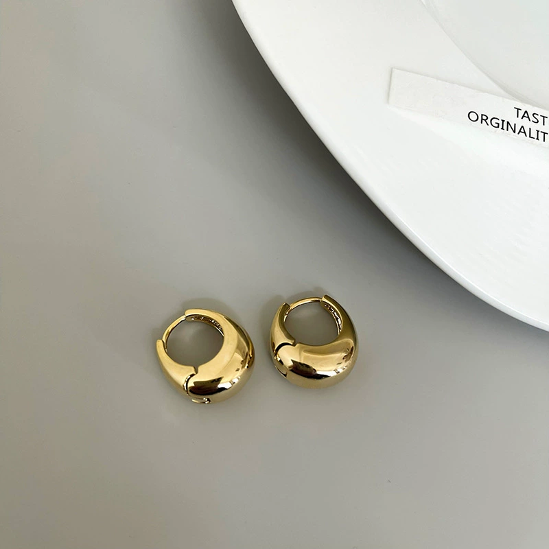 Drop Earrings, Minimal Universal Design, Copper Base with Silver Plating, Lightweight 6 g