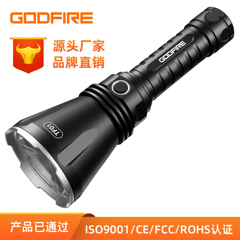 Fabricantes al por mayor linterna de fuego fuerte carga de luz super brillante TF01 condensador de luz remota montar linterna portátil al aire libre