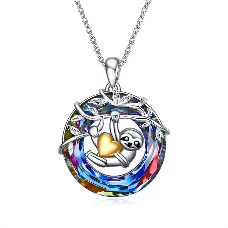 Fashion Tree Of Life Pendant Sloth To Report The Heart Personality Simple Hollow Necklace