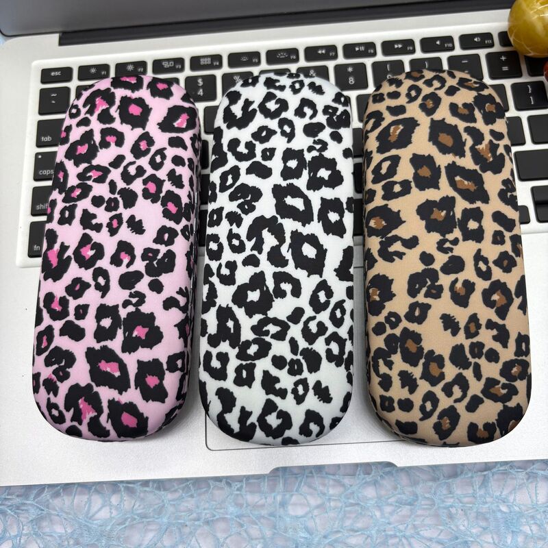Leopard Print Eyeglass Case for Export, Light Luxury Tin Box, Stylish and Simple Storage Box, Can Be Printed with 100*100 Label