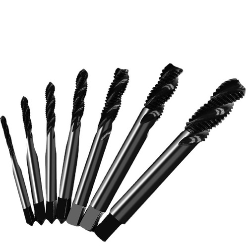High-speed steel tap with black nitriding M3-M12 spiral tap for tapping national standard coarse thread spiral tap wholesale