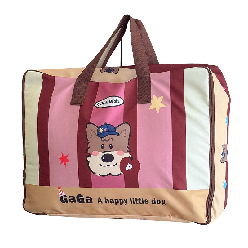 Bolsa de almacenamiento portátil de gran capacidad para niños caricatura lindo cachorro niñas y niños bolsas de hombro bolsas de edredón para bebés de jardín de infantes