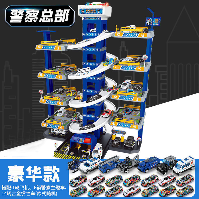 Juego de Pista de Carreras y Estacionamiento 42PCS de Metal para Niños