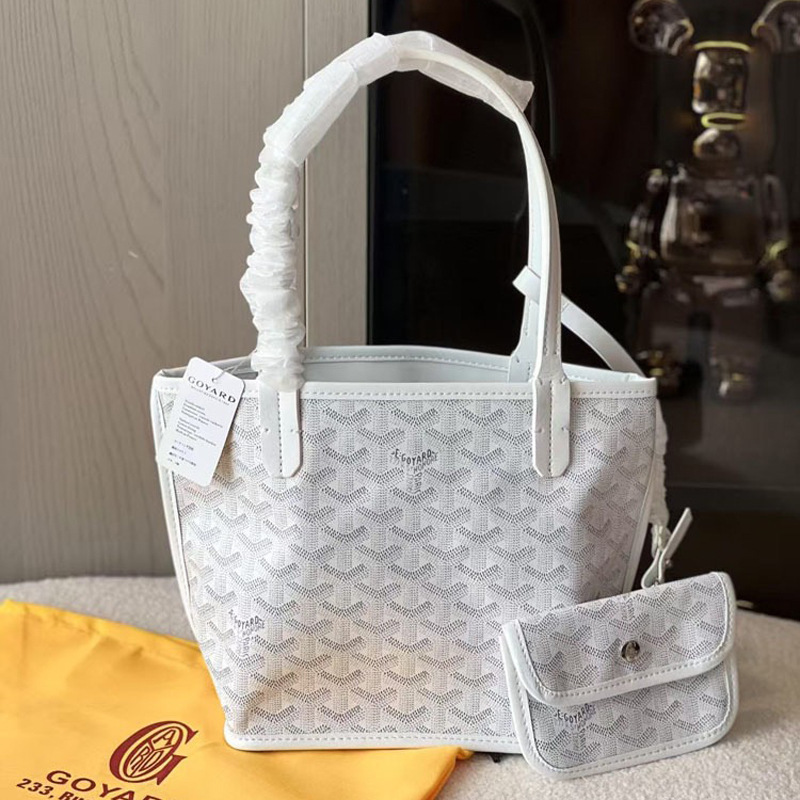 Goyard Mini Tote Bag Single Shoulder Handbag Women's Basket Bag Double-Sided Tote Shopping Bag Goyard Mini Tote Bag Single Shoulder Handbag Women's Basket Bag Double-Sided Tote Shopping Bag