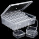 30 grid cross-border home storage box home desktop plastic storage box jewelry box 5.5 transparent small square box
