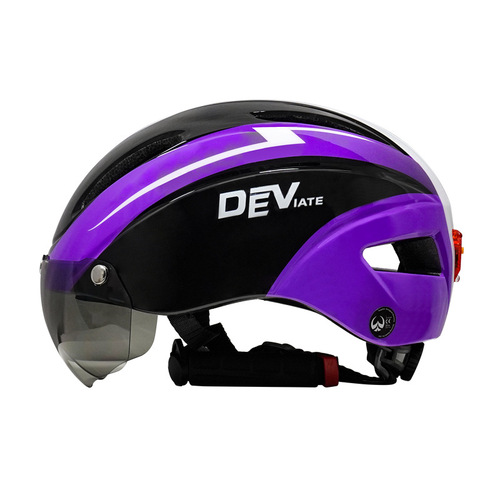 DEVIATE bicycle helmet with lighted goggles cycling bicycle helmet mountain bike helmet with goggles