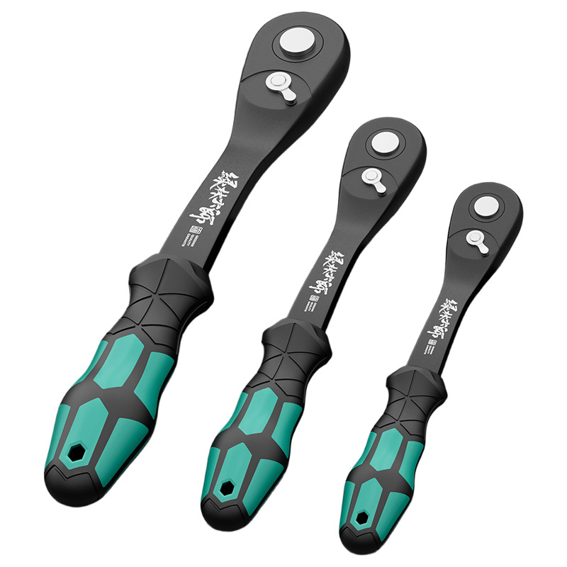 Herramienta de llave de tubo de manguito maestro de bosque verde Juego de manguito hexagonal de trinquete externo de 90 dientes Volar rápido, grande, mediano y pequeño multifunción