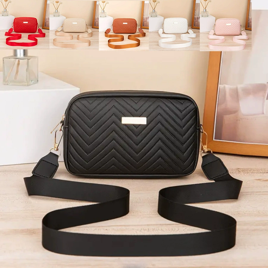 Модная модная простая легкая роскошная однотонная женская сумка через плечо с волнистым тиснением и блестками, внешняя торговля, оптовая продажа