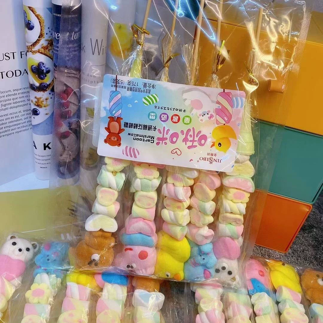 金斯泊 175g JiuMi Cartoon Cotton Lollipops Children's Chuan Chuan Noodles Hutong Snacks Candy Snacks Batch