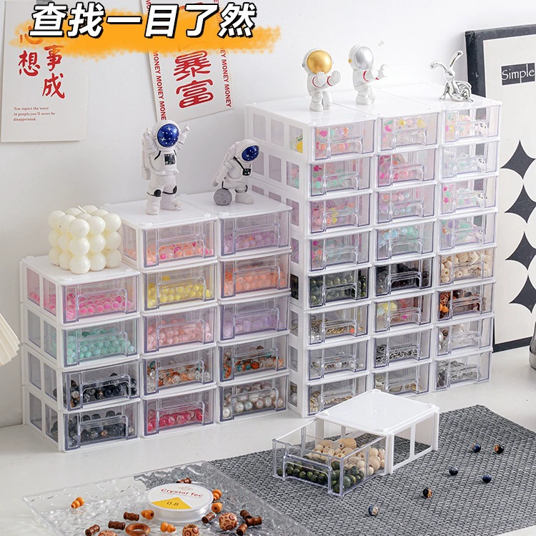 Ящик для хранения из бисера ручной работы, пылезащитный ящик для хранения браслетов на рабочем столе, прозрачный ящик для хранения бисера