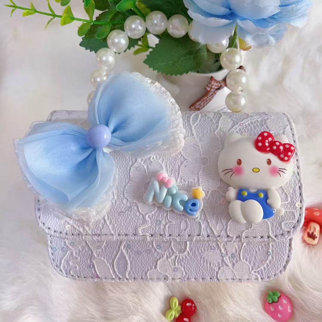 Bolso de perlas, bolso de arco, bolso de princesa Melody, bolso de Año Nuevo, bolso de hombro cuadrado de cadena de niña roja