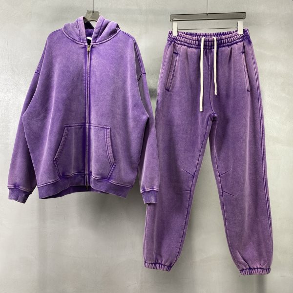 Herrenbekleidung High Street Retro Batik gewaschener alter Kapuzenpullover mit Reißverschluss Übergroßer loser Hoddies-Hoodie_voghion.com