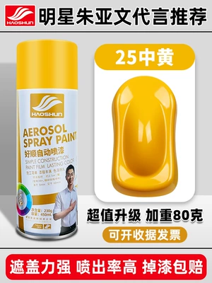 Avtomobil boya qələmləri — Graffiti Home Wooden Paint - shushun-self-painted-450ml25-medium-yellow