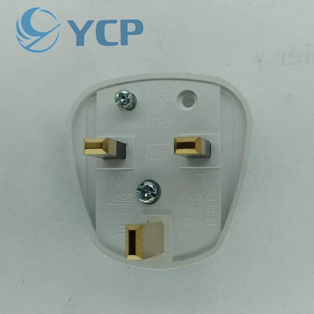 锌合金BS插头带保险管13A装配可拆式接线香港英标英规插头英式插