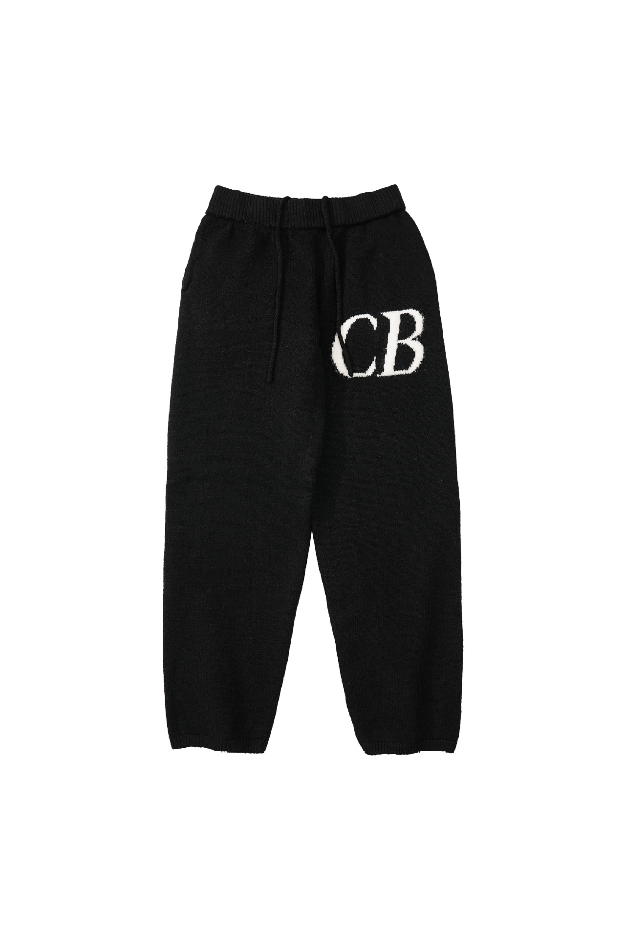 M986 블랙 울 팬츠