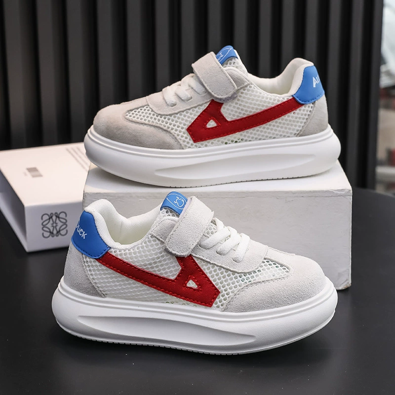 Осенние новые детские кроссовки для мальчиков, спортивная обувь для девочек, кожаные кроссовки для бега, модные туфли для малышей