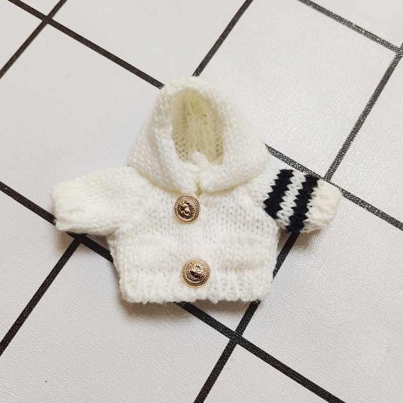 Venta caliente perro cabeza 14cm muñeco de peluche suéter colección de accesorios de ropa rabu ropa spot al por mayor